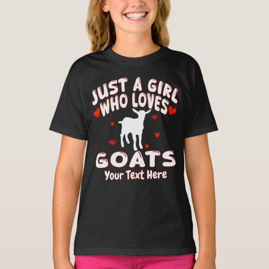 Just A Girl Who Loves Goats Personalized T-Shirt (Vorderseite)