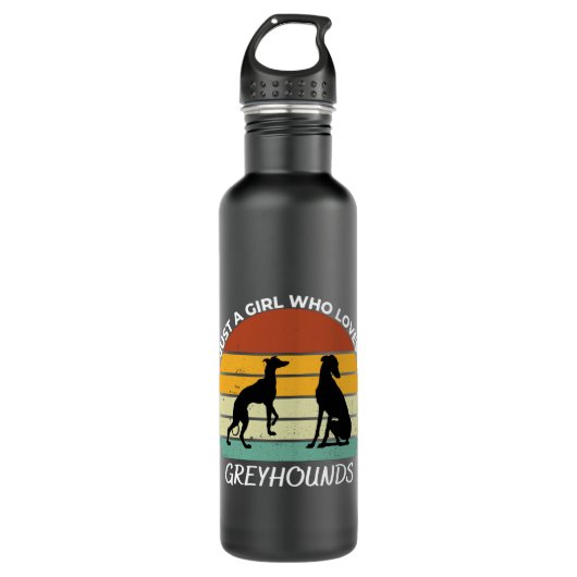 Just a girl who loves greyhounds edelstahlflasche (Vorderseite)