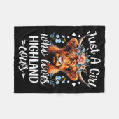 Just A Girl Who Loves Highland Cows Scottish Highl Fleecedecke (Vorderseite (Horizontal))