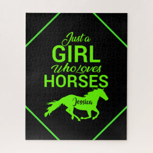 Just A Girl Who Loves Horses Personalized   Puzzle