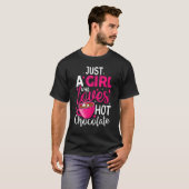 Just A Girl Who Loves Hot Chocolate Funny Coffee L T-Shirt (Vorne ganz)