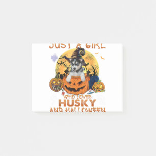 Just A Girl Who Loves Husky And Halloween Husky Do Post-it Klebezettel