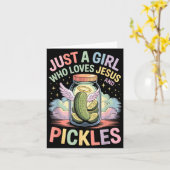 Just A Girl Who Loves Jesus And Ckles Funny Design Karte (Gelbe Blume)