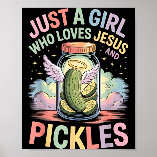 Just A Girl Who Loves Jesus And Ckles Funny Design Poster (Vorne)