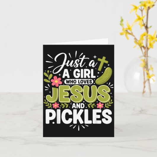 Just A Girl Who Loves Jesus And Ckles Karte (Gelbe Blume)