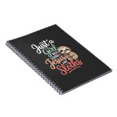 Just A Girl Who Loves Jesus and Sloths T-Shirt Notizblock (Rechte Seite)