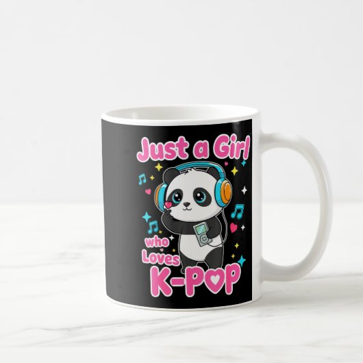 Just A Girl Who Loves K-p Cute Panda  Kaffeetasse (Rechts)
