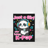 Just A Girl Who Loves K-p Cute Panda  Karte (Vorderseite)