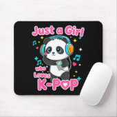 Just A Girl Who Loves K-p Cute Panda  Mousepad (Mit Mouse)