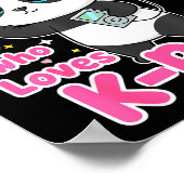 Just A Girl Who Loves K-p Cute Panda  Poster (Ecke)