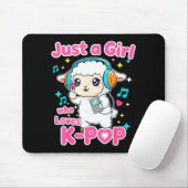 Just A Girl Who Loves K-p Cute Sheep  Mousepad (Mit Mouse)