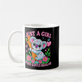 Just A Girl Who Loves Koalas Cute Funny Koala Gift Kaffeetasse (Links)