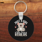 Just A Girl Who Loves Koalas Cute Funny Koala Gift Schlüsselanhänger (Vorderseite)