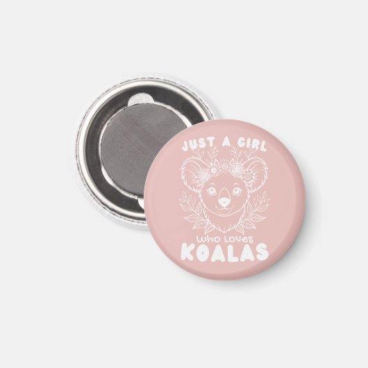 Just a Girl who Loves Koalas Magnet (Vorderseite/Rückseite)