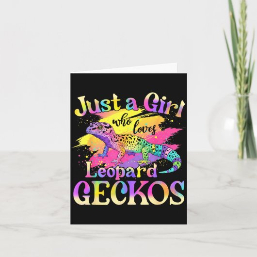 Just A Girl Who Loves Leopard Geckos Karte (Vorderseite)