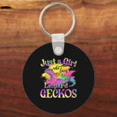Just A Girl Who Loves Leopard Geckos Schlüsselanhänger (Vorderseite)