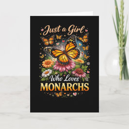 Just a Girl Who Loves Monarchs Feiertagskarte
