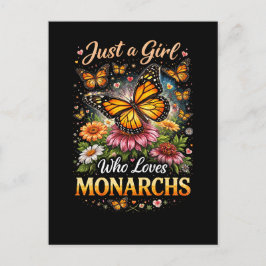 Just a Girl Who Loves Monarchs Postkarte