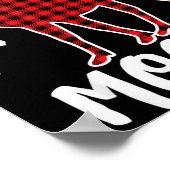 Just A Girl Who Loves Moose Buffalo Plaid Christma Poster (Ecke)