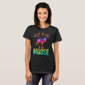 Just A Girl Who Loves Moose Moose   Moose 1 T-Shirt (Vorne ganz)