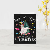 Just A Girl Who Loves Nutcrackers Funny Ballet Chr Karte (Gelbe Blume)