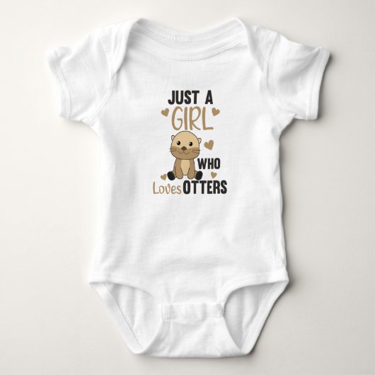 Just a Girl Who Loves otters - Cute otter Baby Strampler (Vorderseite)