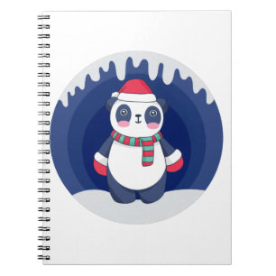 Just a girl who loves pandas, Cute Christmas Panda Notizblock