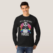 Just A Girl Who Loves Pandas Panda T-Shirt (Vorne ganz)