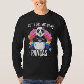 Just A Girl Who Loves Pandas Panda T-Shirt (Vorderseite)
