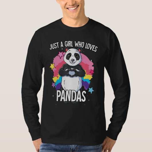 Just A Girl Who Loves Pandas Panda T-Shirt (Vorderseite)
