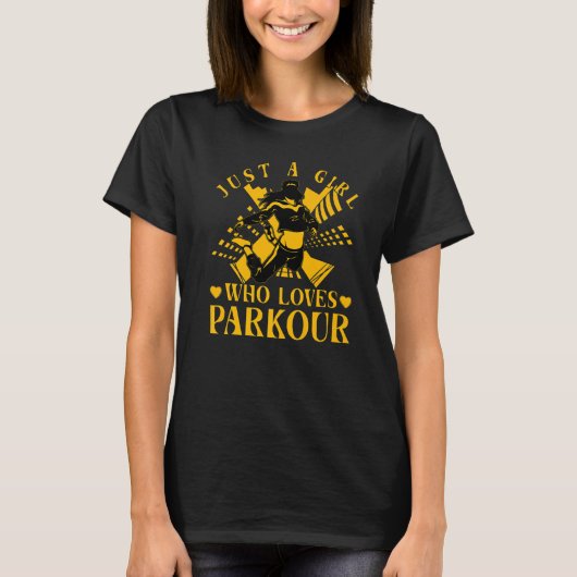 Just a Girl who loves Parkour funny saying Premium T-Shirt (Vorderseite)