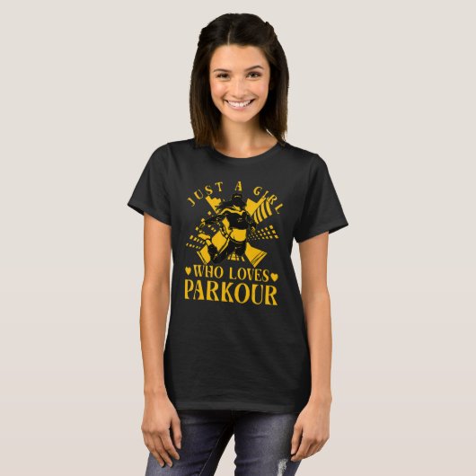 Just a Girl who loves Parkour funny saying T-Shirt (Vorne ganz)