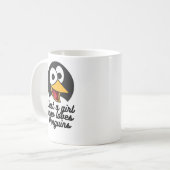 Just a girl who loves penguins kaffeetasse (Vorderseite Links)