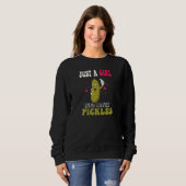 Just A Girl Who Loves Pickles Vegan  Cucumber Wome Sweatshirt (Vorne ganz)