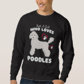 Just A Girl Who Loves Poodles Cute Poodle Kids Sweatshirt (Vorderseite)