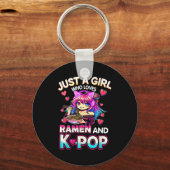 Just A Girl Who Loves Ramen And K-p Schlüsselanhänger (Vorderseite)