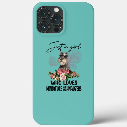 Just A Girl Who Loves Schnauzer Funny Schnauzer Case-Mate iPhone Hülle (Rückseite)