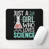Just A Girl Who Loves Science Back To School Kids  Mousepad (Mit Mouse)