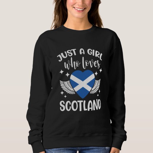 Just A Girl Who Loves Scotland Scottish Sweatshirt (Vorderseite)