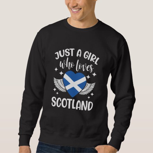 Just A Girl Who Loves Scotland Scottish Sweatshirt (Vorderseite)