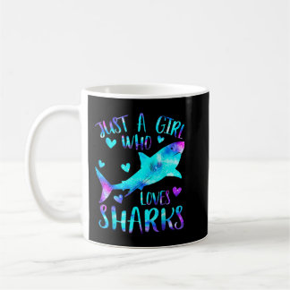 Just a Girl Who Loves Sharks Galaxy Shark Lover Gi Kaffeetasse