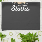 Just A Girl Who Loves Sloth Tee Cute Sloth Lover G Geschirrtuch (Gefaltet)
