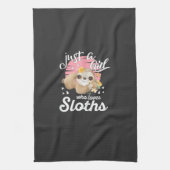 Just A Girl Who Loves Sloth Tee Cute Sloth Lover G Geschirrtuch (Vertikal)
