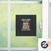 Just A Girl Who Loves Sloths and Books Cute Sloth  Fensteraufkleber (Zuhause)