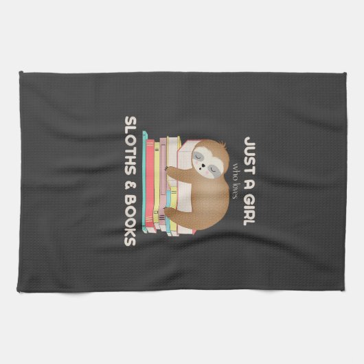 Just a girl who loves sloths and books Reader T-Sh Geschirrtuch (Horizontal)