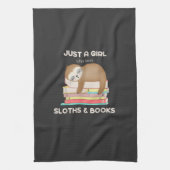 Just a girl who loves sloths and books Reader T-Sh Geschirrtuch (Vertikal)