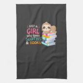 Just A Girl Who Loves Sloths And Books Sloth T-Shi Geschirrtuch (Vertikal)
