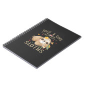 Just A Girl Who Loves Sloths Cute Sloth Lover Girl Notizblock (Linke Seite)