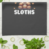 Just A Girl Who Loves Sloths, Cute Sloth Lovers T- Geschirrtuch (Gefaltet)