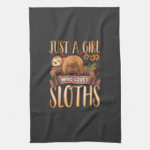 Just A Girl Who Loves Sloths Cute Sloth T-Shirt Geschirrtuch (Vertikal)